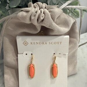 Kendra Scott Eva Coral Magnesite Drop Earring 14k Gold over Brass